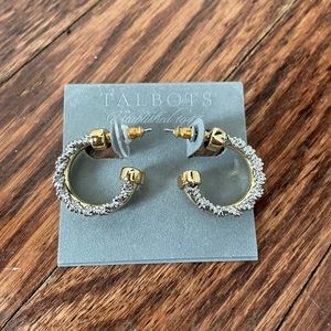 Silver & Gold mini-hoop earrings